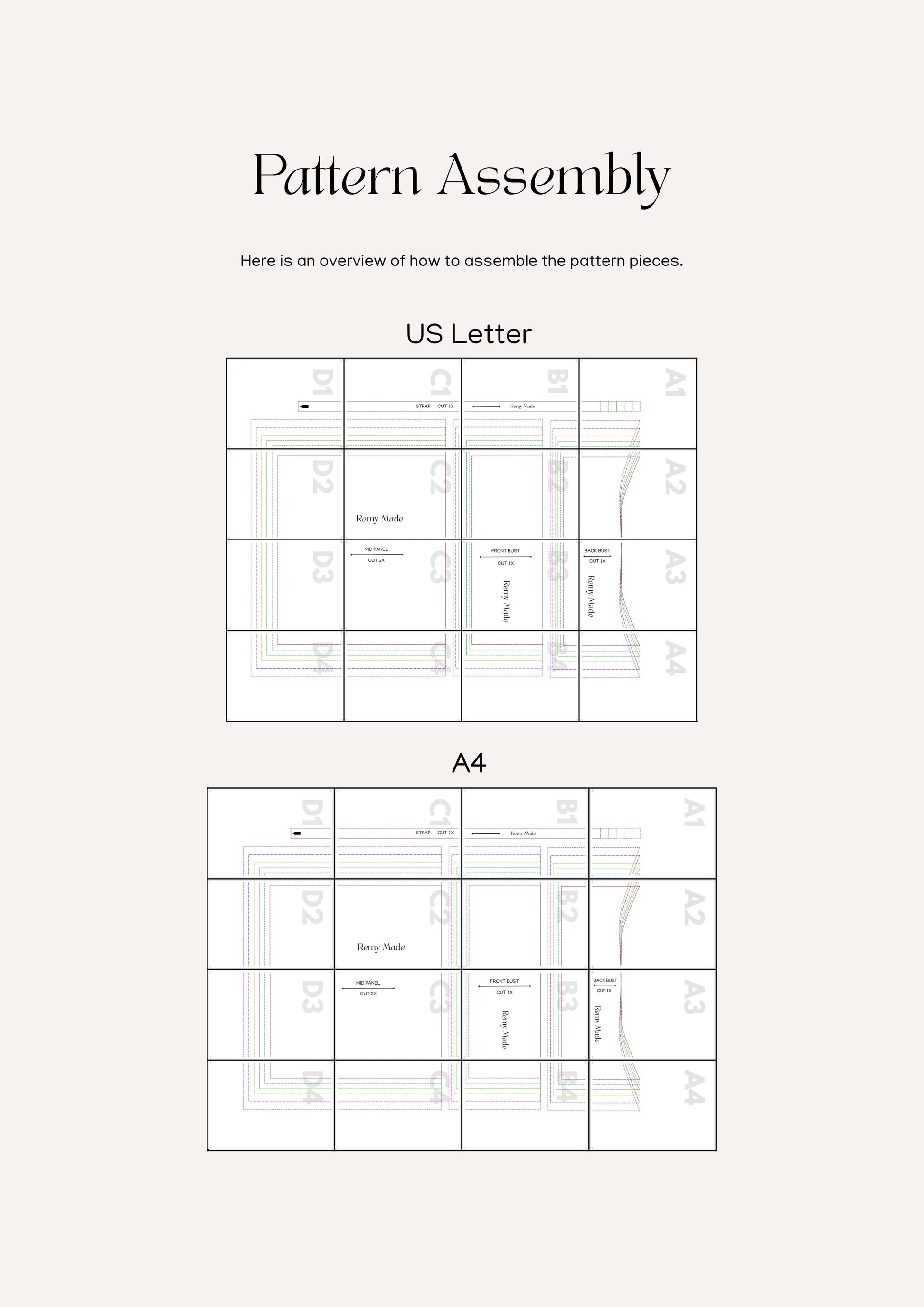 Lottie Top Digital Sewing Pattern Assembly